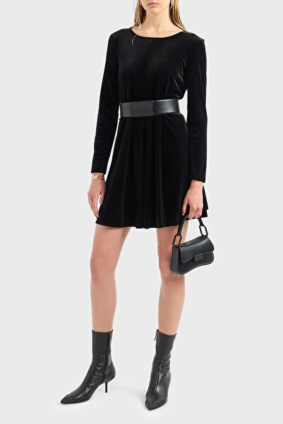 Emporio Armani Fermuarlı Şönil Kloş Elbise ELBİSE 6R2A6B 2JVZZ 0999