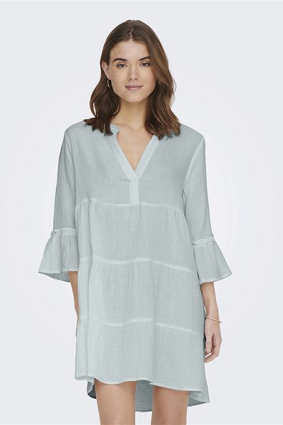 ONLY Μίνι φόρεμα Onlthyra V-Neck - Οργανικό βαμβάκι, κανονική εφαρμογή DRESS 15267999