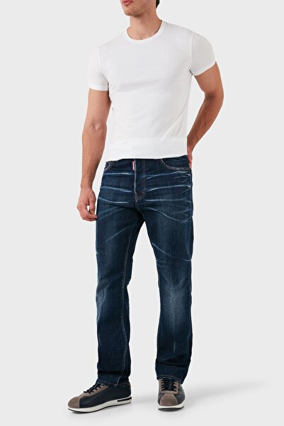 DSquared2 Streç Pamuklu Regular Fit Normal Bel Boru Paça Jeans Erkek KOT PANTOLON S74LB1422 S30342 4