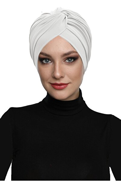 fidan bone Cross Hook Cream Ready Turban Hijab Εξωτερικό και Καπάκι πισίνας