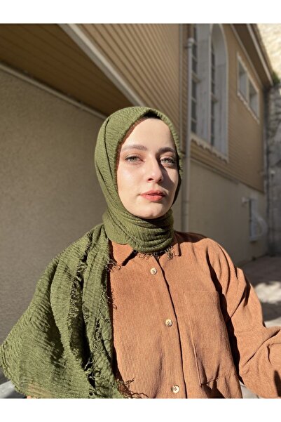 Hürremist Ζαρωμένο σάλι Χακί