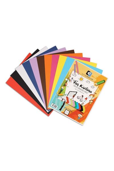 Alex Schoeller Kolej Alx-0091 Kolej Fon Kartonu A4 10'lu Karışık Renkli Fon Kartonu