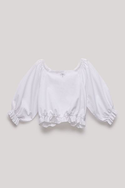 Tyess Bg Store Γυναικεία Παιδική Λευκή Μπλούζα 23pfwtj4601