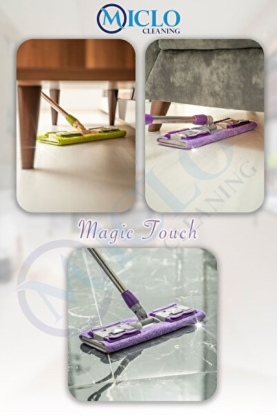 MICLO CLEANING Mandallı Teleskobik Mop +2 Bez