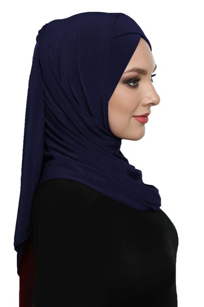 fidan bone Turban instant Takmatik înfășurat, albastru închis, pentru modă is...