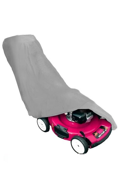 Bundeba Gri Çim Biçme Makinesi Koruma Örtüsü Kılıf Su Geçirmez Siyah Yağmur Toz Kir Önleyici Branda Kılıfı