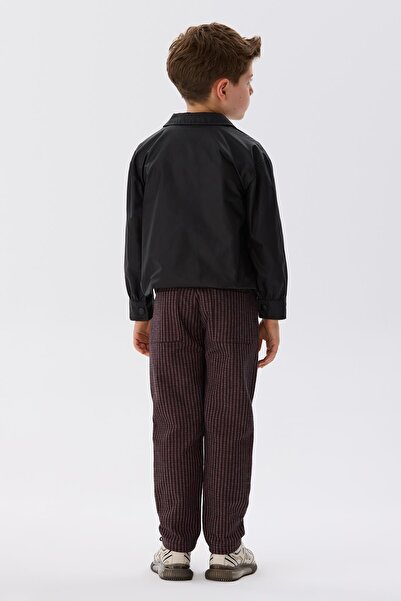 Nebbati Ανδρικό παιδικό μαύρο πουκάμισο BG Store