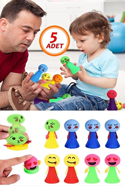 Bundeba 5 Adet Zıplayan Emoji Küçük Adam Sıçrayan Zıp Zıp Oyuncak Karne Hediyesi Doğum Günü Hediyesi