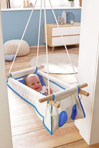 Bundera Savana Bebek Hoppala Mavi Bebek Hamak Beşik Yürüteç Tavana Asılan Yaylı Zıpzıp Çocuk Salıncak