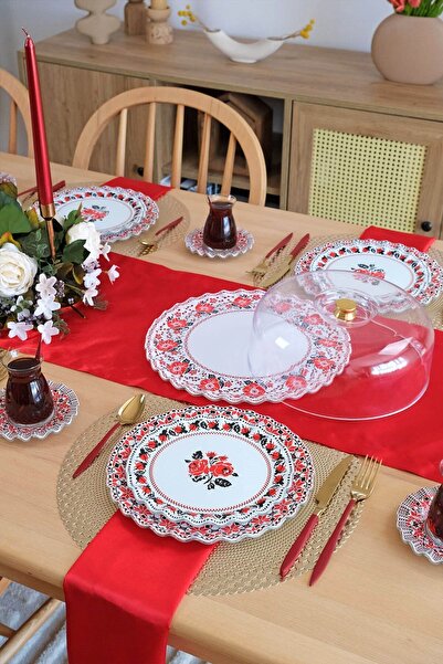 Glore Carmine Color Glass Cake Jar