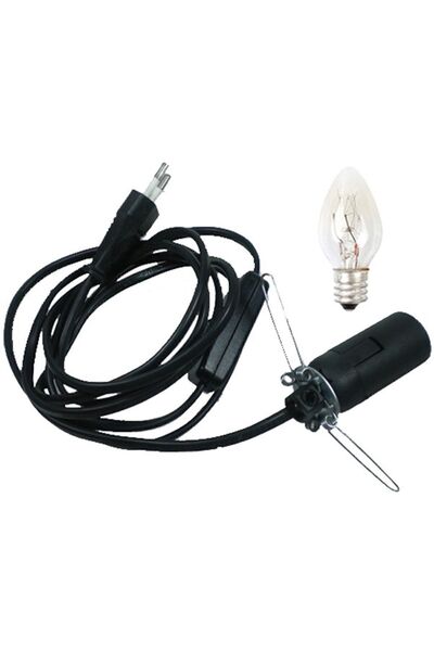 Bundeba Tuz Lambası Kablosu 10 Watt Ampul Açma Kapama Düğmeli 1,5 Metre Anahtarlı Himalaya Kaya Tuzu Kablo