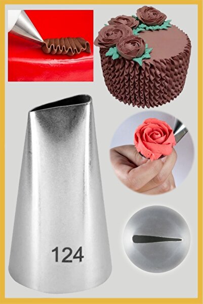 ENJOYPEPERON Stainless Steel Cream Piping Bag Tip (Whipping Bag Tip, Rose Cap...