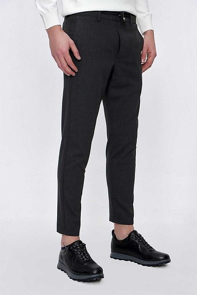 Morven Men's Anthracite Slim Fit Elastic Sports Trousers