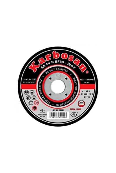 KARBOSAN Krb Inox Metal Kesici Ince Taş 115 Mm (25 ADET)