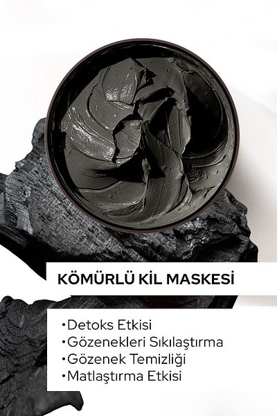 Black Red Black and Red Clay Mask - Charcoal Content, 400g