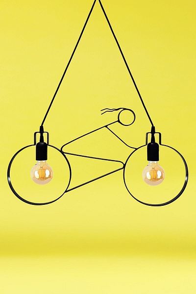 Bundera Racing Bicycle Chandelier Metal Pendant Lamp Wrought Iron Retro Rustic Office Cafe Bar Hotel Modern Ceiling Lamp