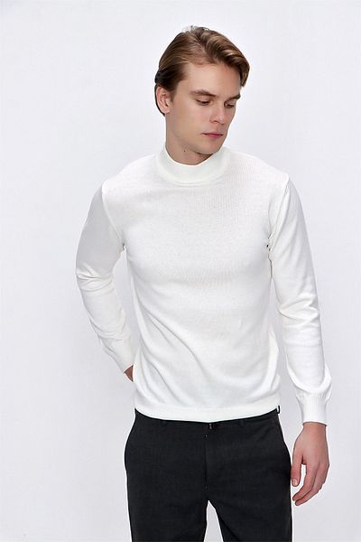 Morven Πλεκτό πουλόβερ Basic Dynamic Fit Relaxed Cut με μισό ζιβάγκο