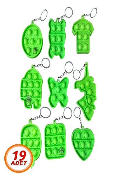 Bundeba 19'lu Popit Anahtarlık 19 Adet Hediyelik Popit Anahtarlık Doğum Günü Karne Günü Hediyesi