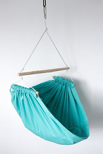 Bundeba Angel Turkuaz Çocuk Salıncağı Bebek Hamak Beşik Salıncak Yatak Ev Salon Oda Bahçe Salıncağı Hamağı