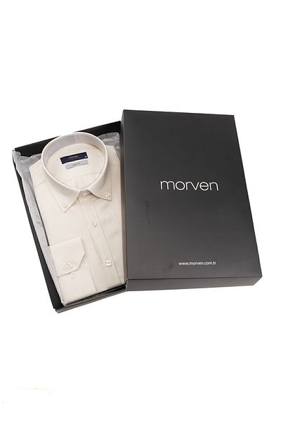 Morven Μακρυμάνικο πουκάμισο με κουμπιά με κουμπιά Oxford Easy-Iron βαμβακερό δώρο