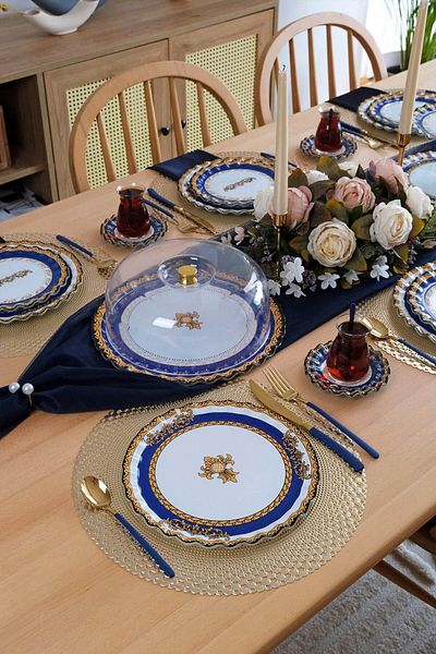 Glore Elegance 6-Person Glass Plate Service Set