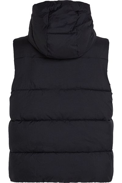 Calvin Klein Men's Black Vest - Hooded, Double Zipper Pocket, Daily Use, Logo 00g