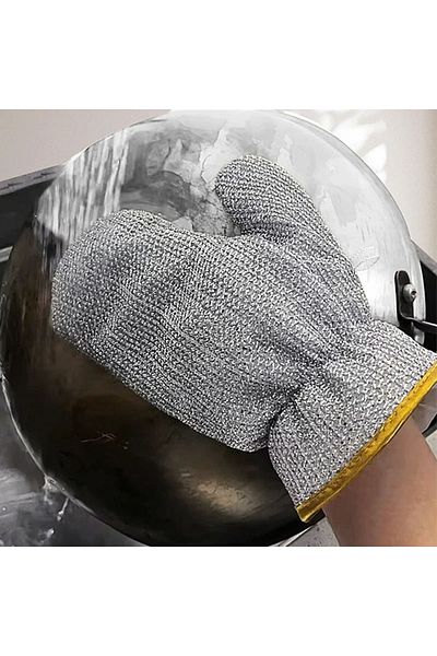 ebulduk Water and Oil Proof Heat Resistant Dish Glove Made of Steel Wire - 1 Piece