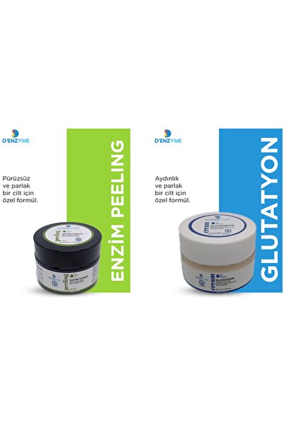 D'ENZYME Enzim Peeling Toz + Glutatyon Cilt Beyazlatıcı Krem