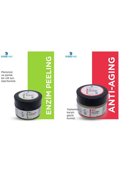 D'ENZYME Enzyme Peeling Powder and Anti-Aging Cream Set