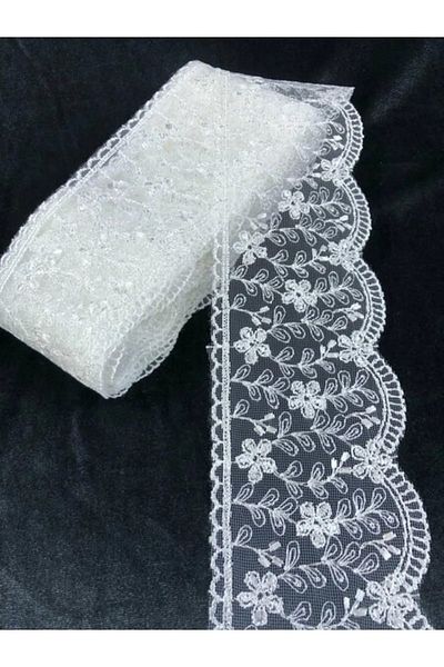 Çt Çeyizci Tekstil دانتيل إكرو جبر عريض - 1 كرة (14.5 متر)