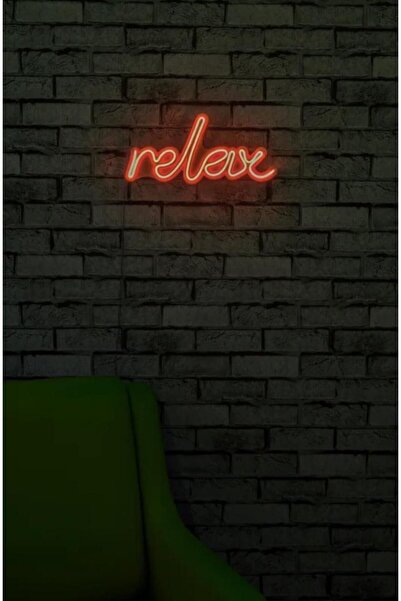 METADESİNG - Relax - Neon Yazı Led Işık Dekoratif Duvar Aydınlatması Sihirli ...