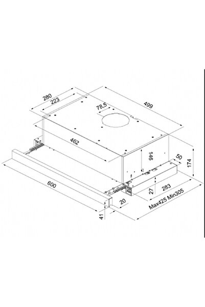 Esty 1350 Siyah Aspiratör