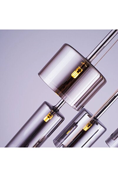 LADCO AYDINLATMA A-472-12S On İkili Füme Yuvarlak Avize