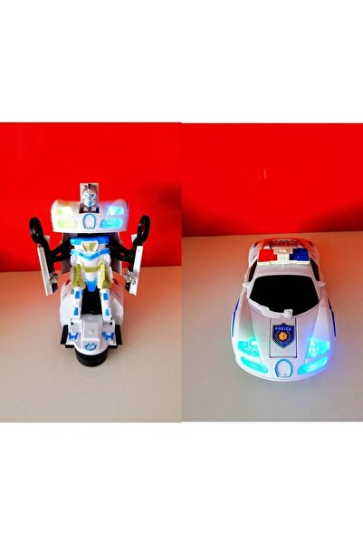 Genel Markalar Pilli Robot Olan Polis Arabası 20 cm Sesli Işıklı