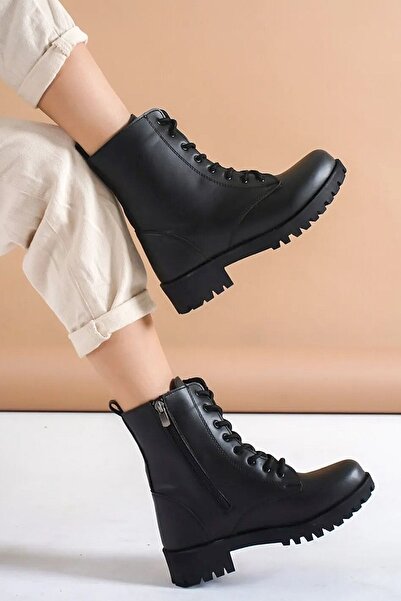 Stil Cizme casual de damă - Negre, cu talpă termică anti-alunecare și fără zg...