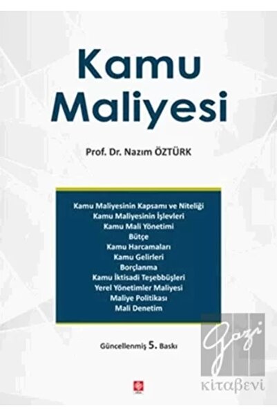 Ekin Yayınevi Kamu Maliyesi Nazım Öztürk