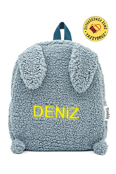 Tosbiş [ Istediğiniz Ismi Yazıyoruz ] Tavşan Mint 0-8 Yaş Çocuk Sırt Çantası,...