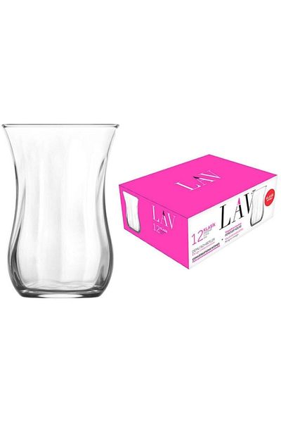 Paşabahçe Lav Classic Optical Tea Cup 12 Pieces