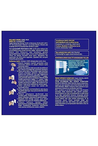 Raid Ayarlanabilir Elektrolikit 30 Gece 21 ml