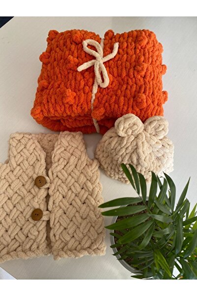 ÖRGÜCÜ DESİGN مجموعة قبعة صغيرة منتفخة للأطفال للجنسين