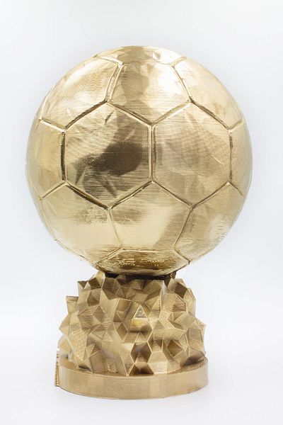 BamBam Sanat 3d Ballon D'or Cup (15 CM) Ballon D'or Cup Χρυσό Βαμμένο