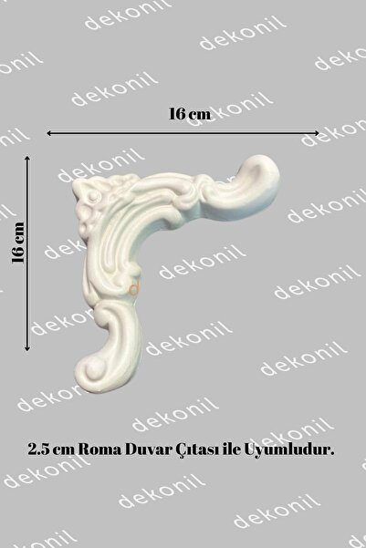 Dekonil Elmas Poliüretan Boyanabilir 2,5cm Çıta Geçmeli Köşe Motifi