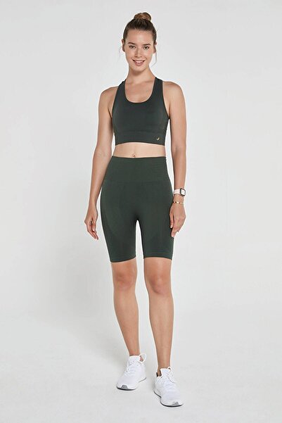 Jerf Gela Şekillendirici Sport Biker Tayt Yeşil