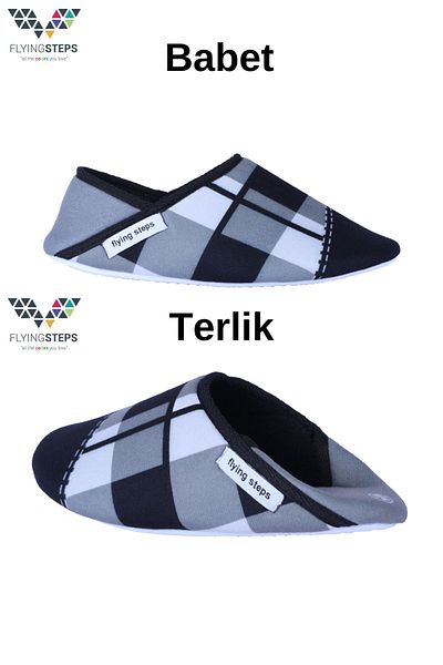 Flyingsteps Ανδρικές παντόφλες εσωτερικού χώρου με στάμπα Bab&ter με αντιολισθητική σόλα Home Shoes Panduf 11012