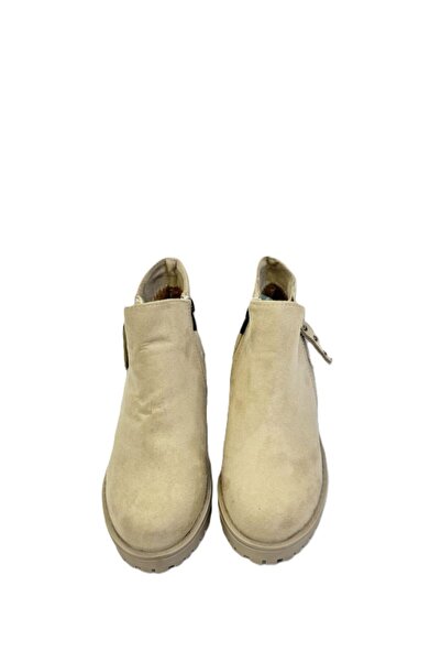 KAFKASLAR AYAKKABI KAFKASLAR KISA BİLEK KAYMAZ TABAN FERMUAR DESENLİ KADIN BOT-BOTİ