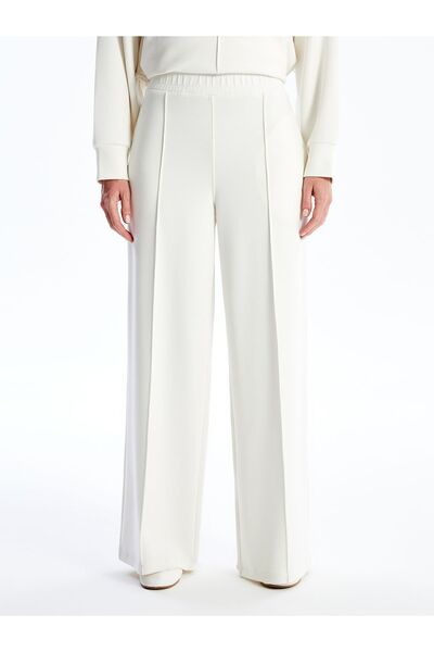 Dexia Ecru Molise - Modal Fabric Wide Leg Trousers