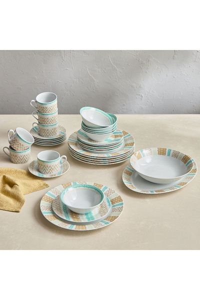Home Box Pendleton 32-Piece Dinner Set