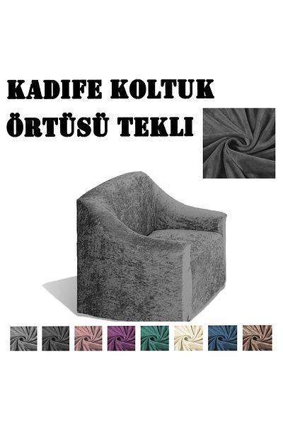 elgeyar Single Velvet Sofa - Sofa, Sofa Bed Cover, Sofa Cover