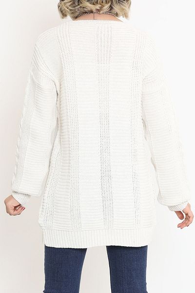 DEEFWEAR Ecru Chouze Shaç Knitted Buttoned Cardigan