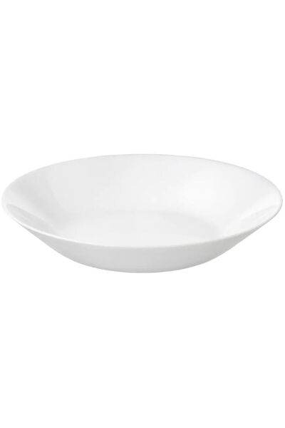IKEA 4 Adet 20 Cm Beyaz Derin Çukur Tabak Yemek Tabağı